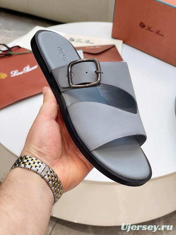 Loro Piana 2025 SS Men's Spring Summer Slippers with High-Quality Stitching and Comfortable Sole - AS00250