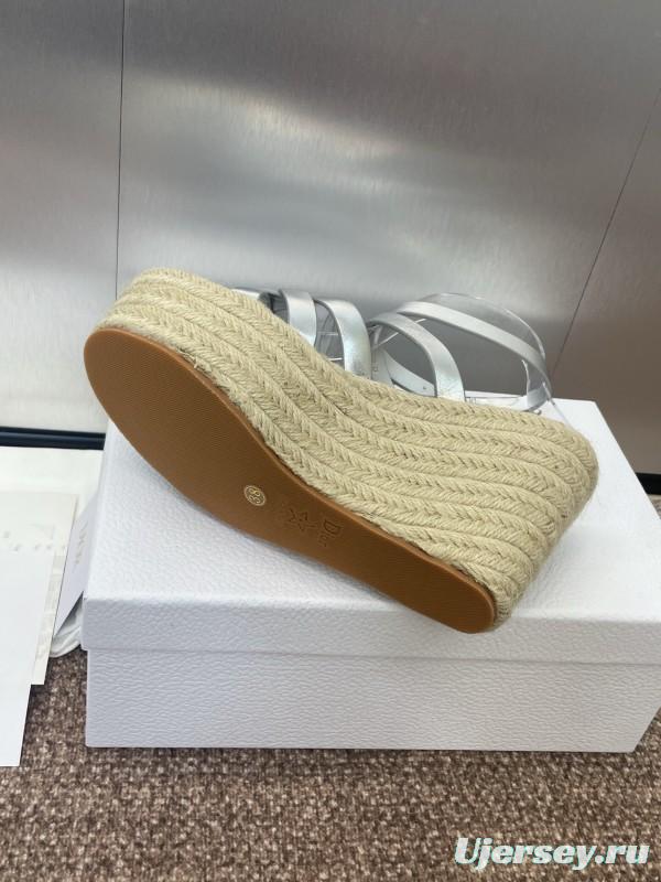 Dior D-Club Jelly Color Hollow Layered Cross Strap Platform High Heel Women's Shoes - KFY00290