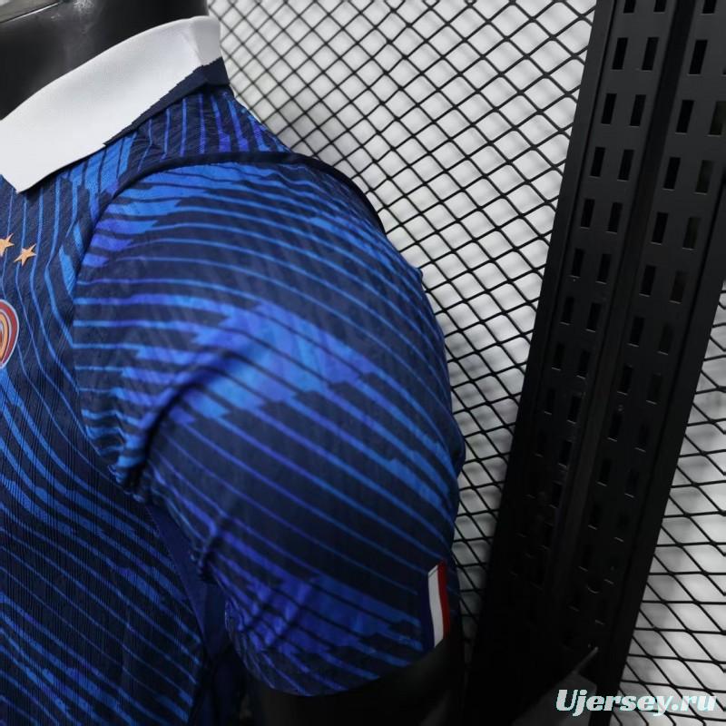 Player Version 2025 France Home Navy Blue Jersey