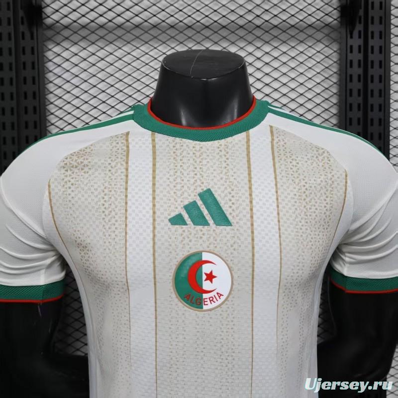 Player Version 2025 Algeria Home White Jersey