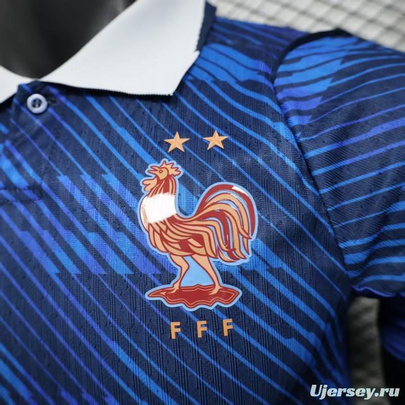Player Version 2025 France Home Navy Blue Jersey