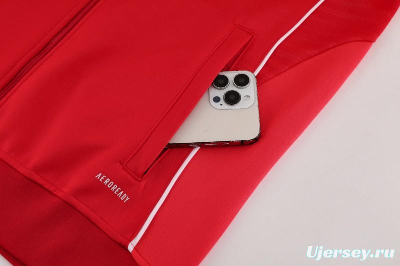 2025 Adidas Red Full Zipper Jacket+Long Pants