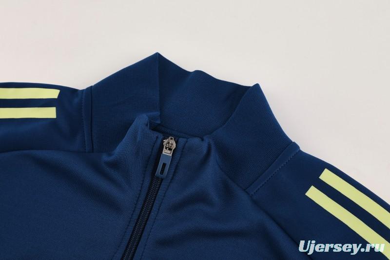 2025 Adidas Azure Blue Full Zipper Jacket+Long Pants