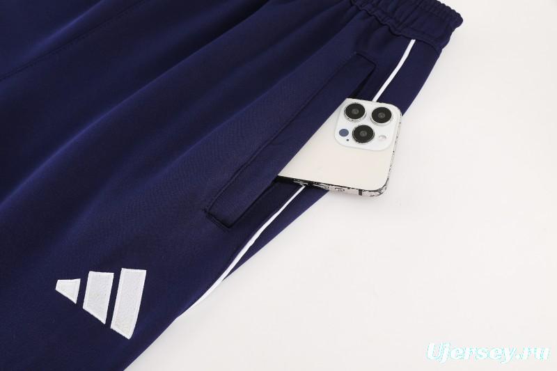 2025 Adidas Colorful Blue Full Zipper Jacket+Long Pants