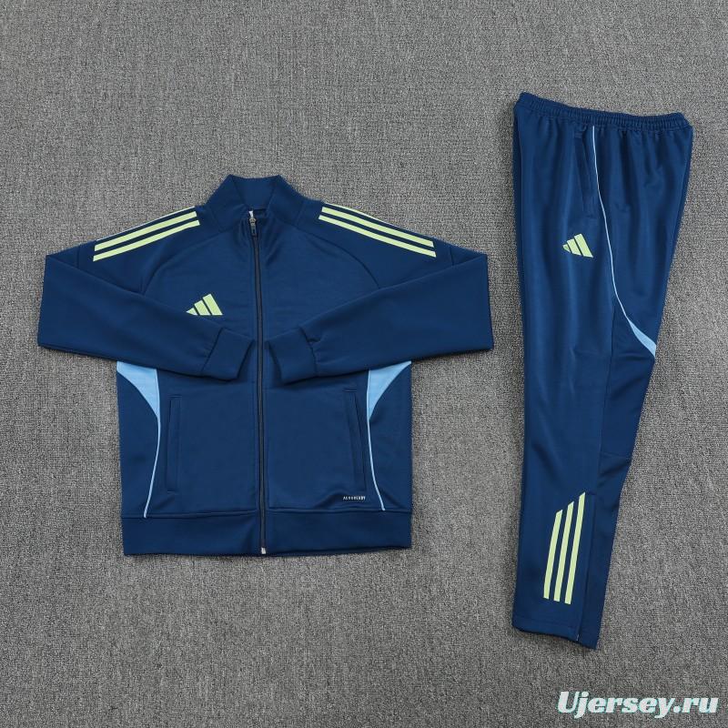 2025 Adidas Azure Blue Full Zipper Jacket+Long Pants