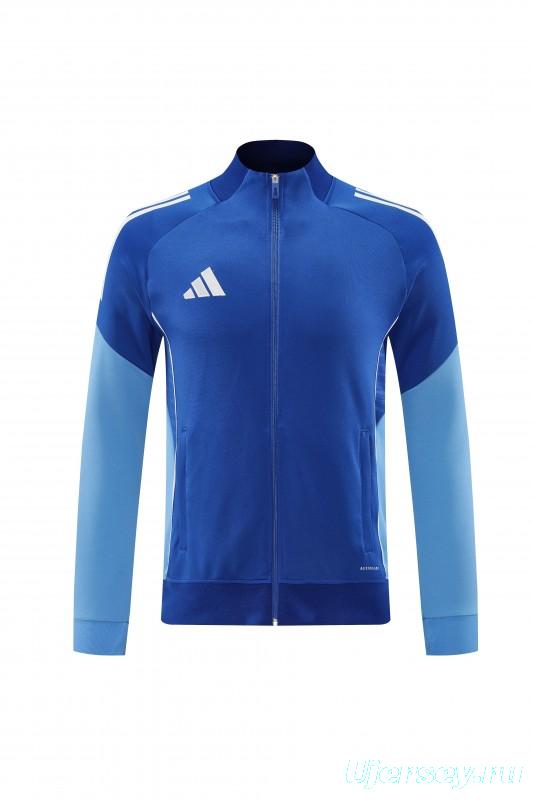 2025 Adidas Colorful Blue Full Zipper Jacket+Long Pants