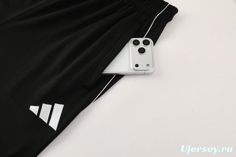 25/26  Adidas Light Grey Full zipper Jacket Tracksuit+ long pants