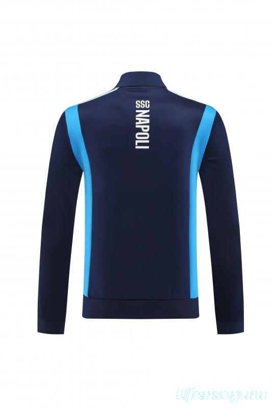 25/26 SSC Napoli Navy Blue  Full zipper Jacket Tracksuit+ long pants