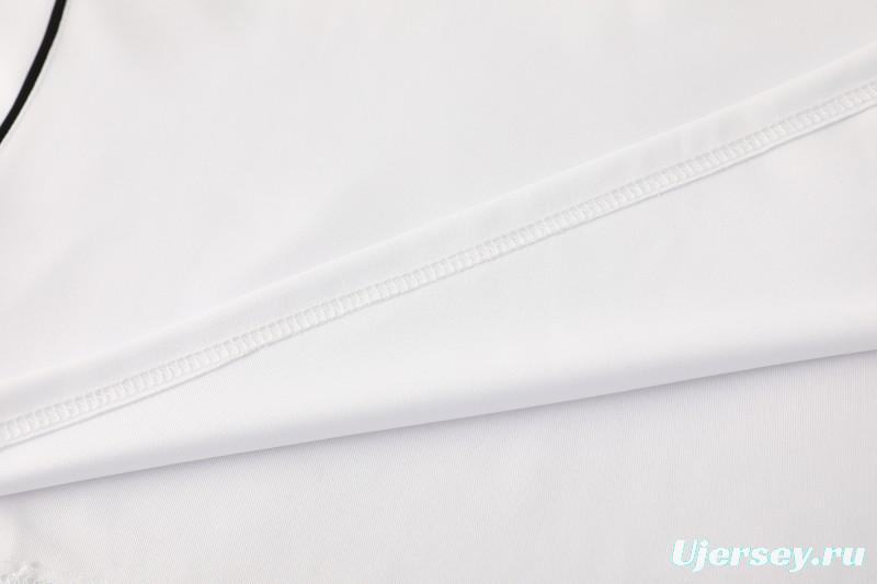 25/26  Adidas White Full zipper Jacket Tracksuit+ long pants