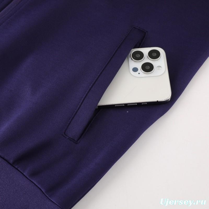 24/25  England Purple Full zipper Jacket Tracksuit+ long pants
