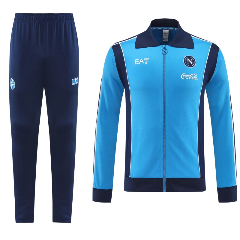 25/26 SSC Napoli Sky Blue Full zipper Jacket Tracksuit+ long pants