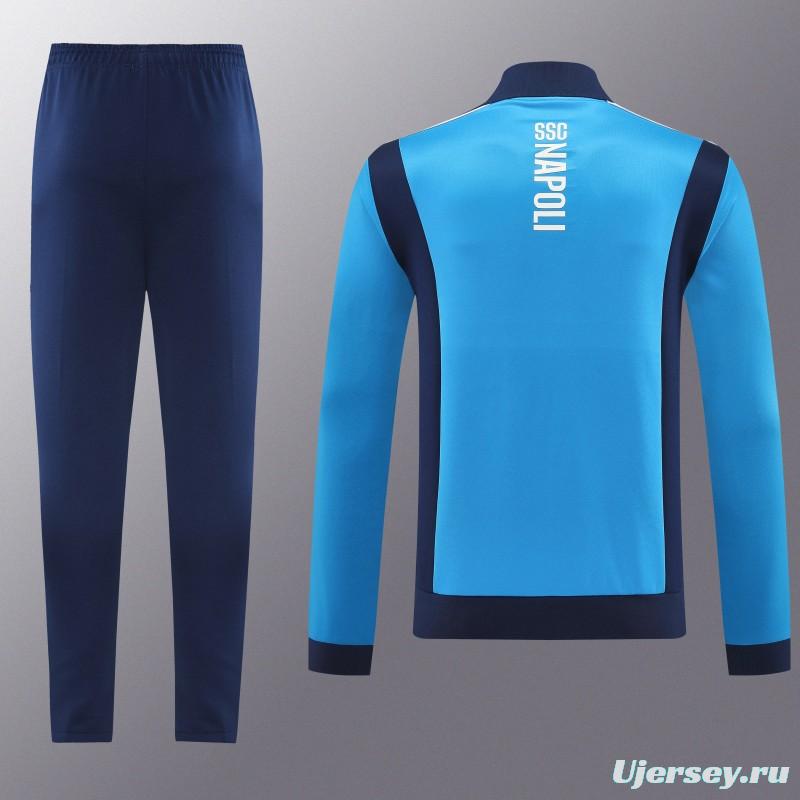 25/26 SSC Napoli Sky Blue Full zipper Jacket Tracksuit+ long pants
