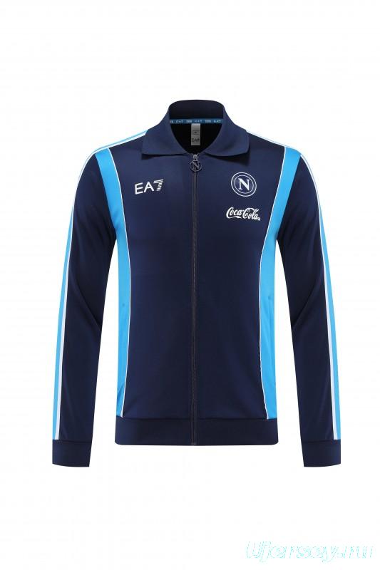 25/26 SSC Napoli Navy Blue  Full zipper Jacket Tracksuit+ long pants