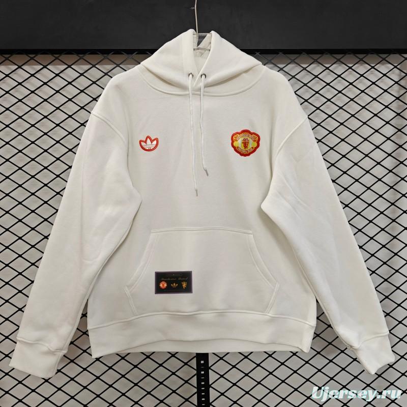 25/26 Manchester United Retro Embroidered Logo Hoodie 9 Colors