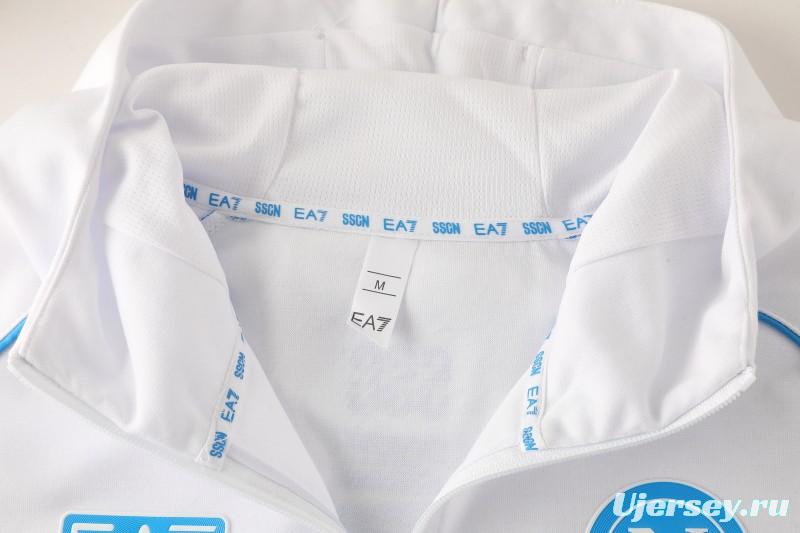 25/26 Napoli  White  Full zipper Jacket Tracksuit+ long pants