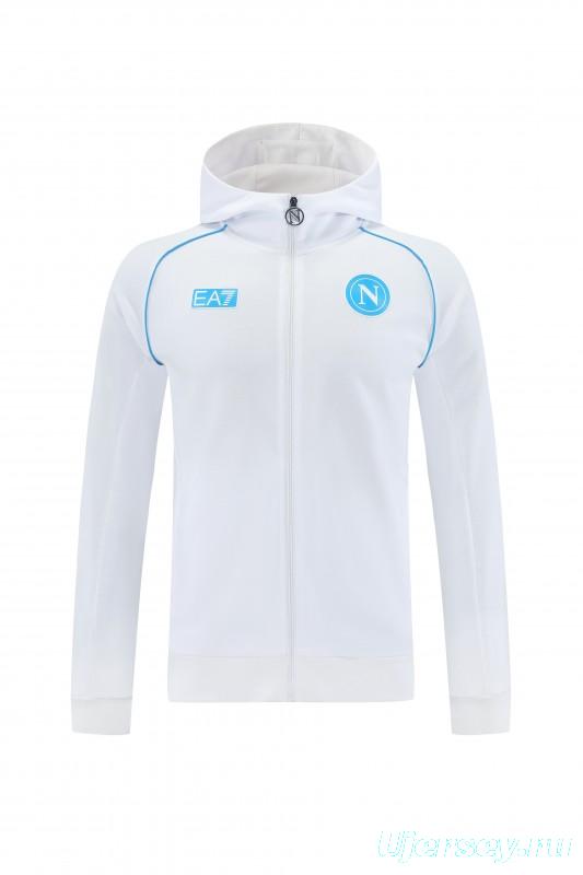 25/26 Napoli  White  Full zipper Jacket Tracksuit+ long pants