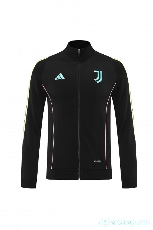 25/26  Juventus Black  Full zipper Jacket Tracksuit+ long pants