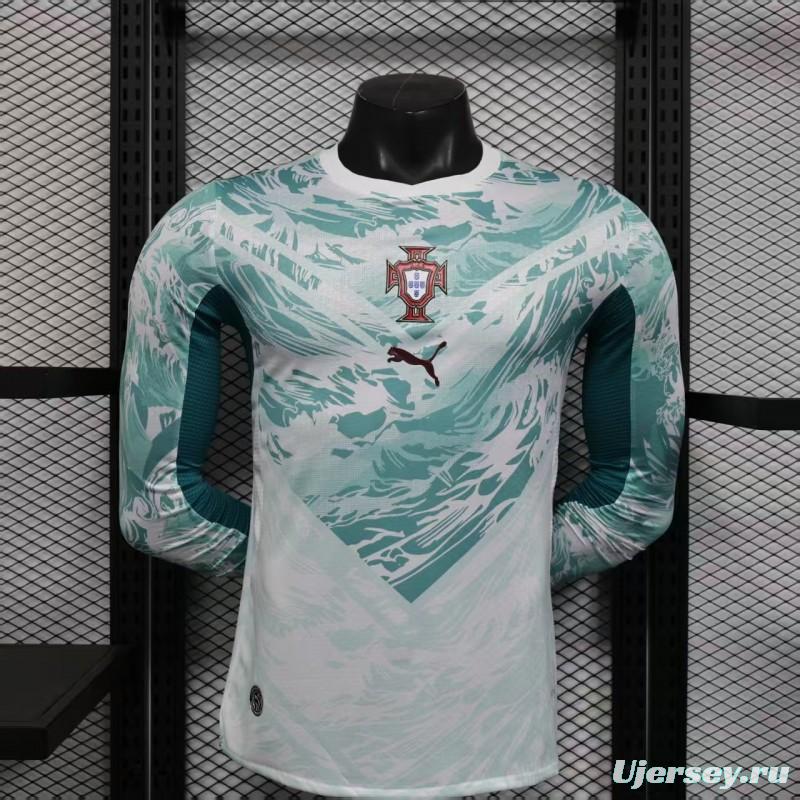 2026 Player Version  Portugal Away White  Long Sleeve Jersey
