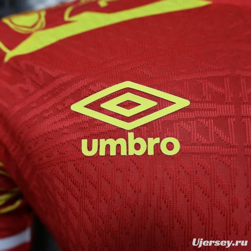 Player Version 2026 DR Congo Away Red Yellow Flame Jersey