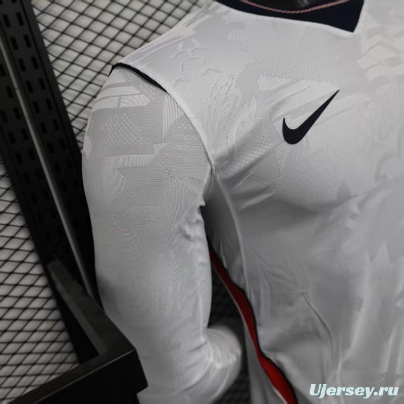 25/26 Player Version  England Home Long Sleeve Jersey