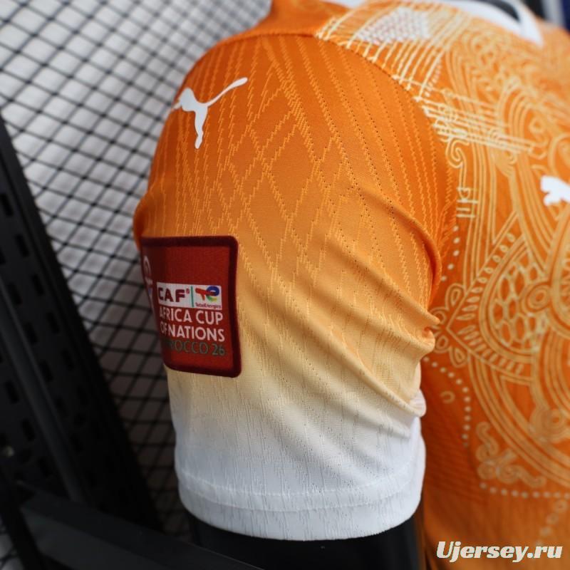 2026 Player Version Ivory Coast Special Edition Orange Jersey
