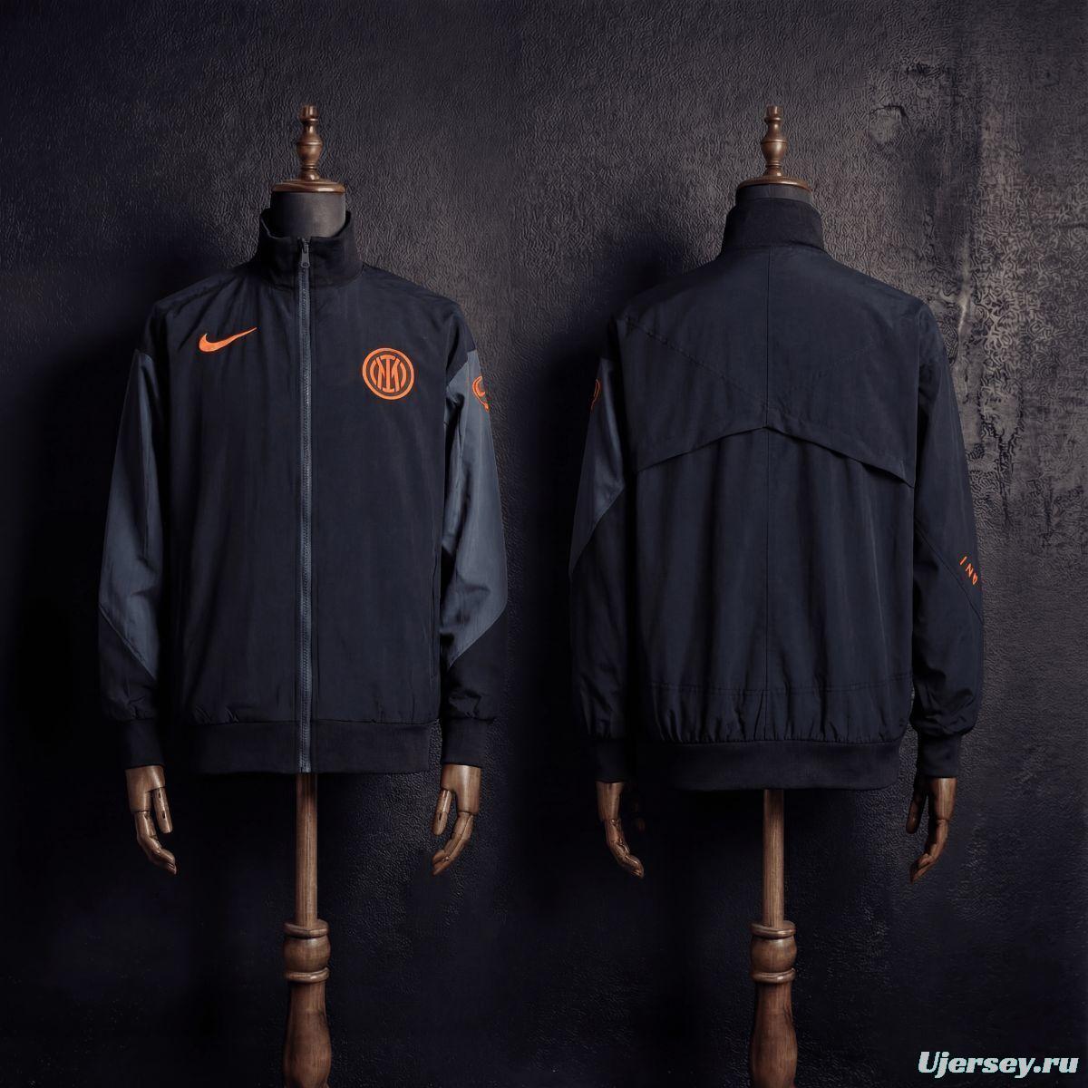 2026 Inter Milan Black Jacket Windbreaker