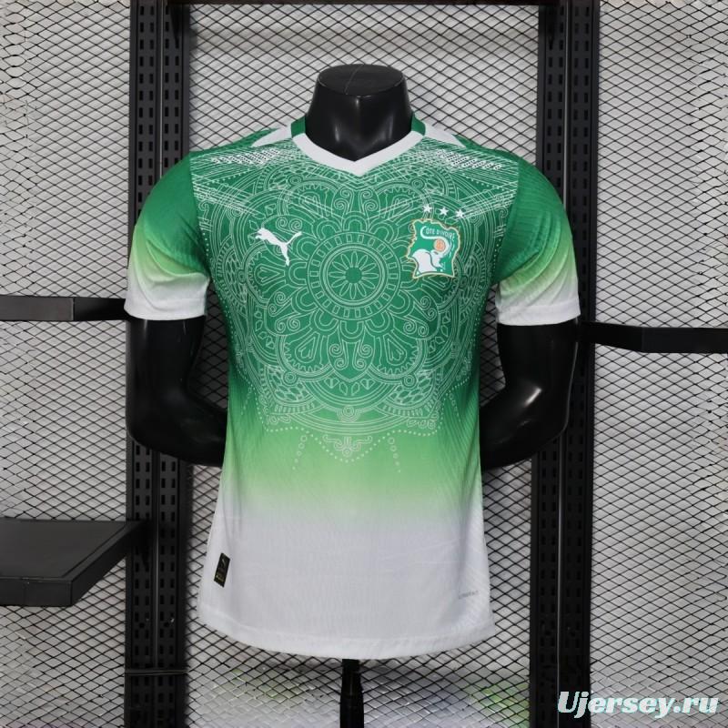 2026 Player Version Ivory Coast Special Edition Green Jersey