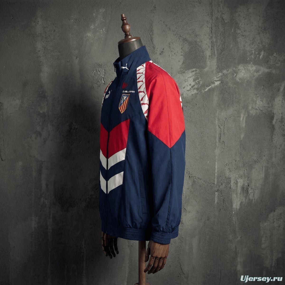 1996/97 Vintage Style Atletico Madrid Black Jacket Windbreaker