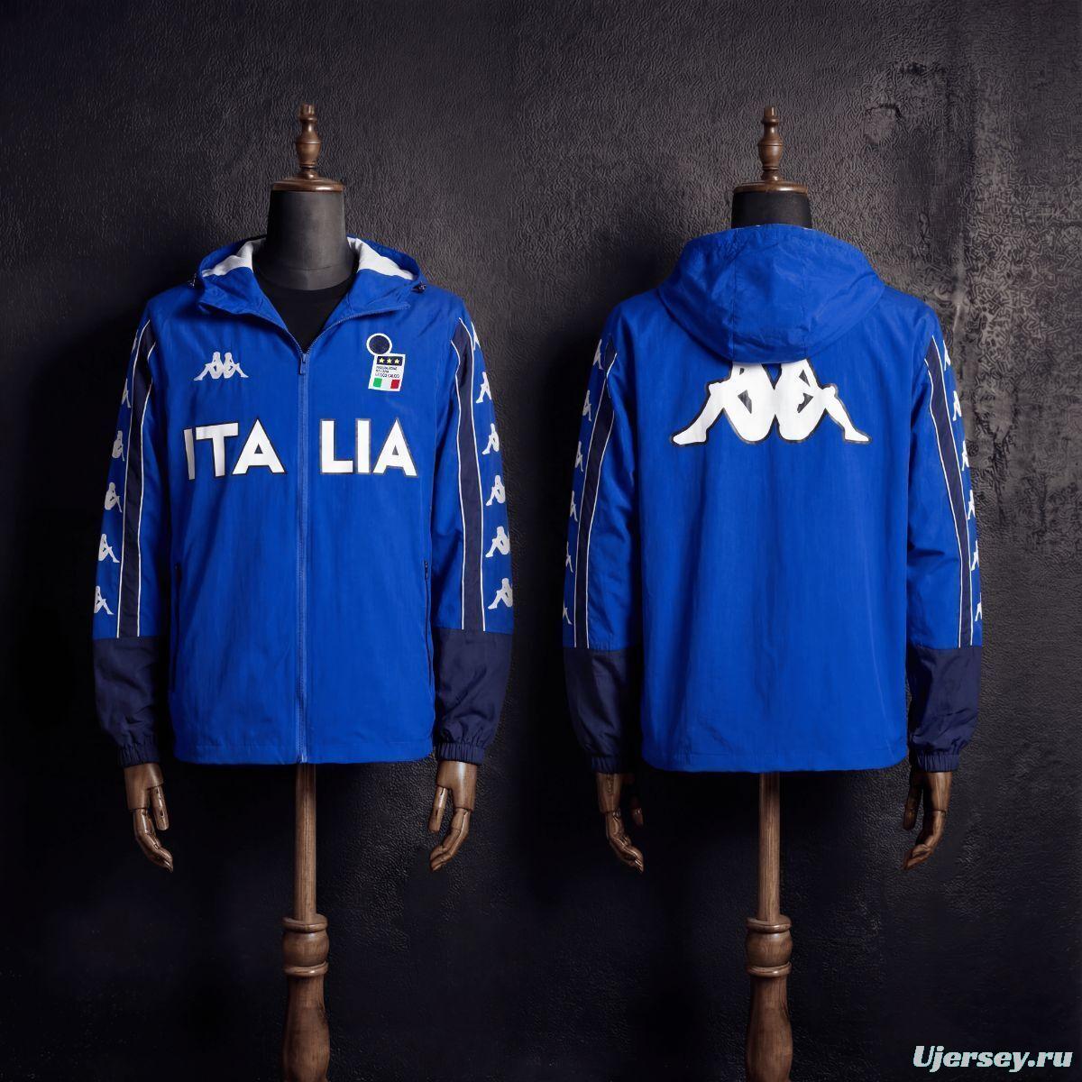 1998 Vintage Style Italy Blue Jacket Windbreaker