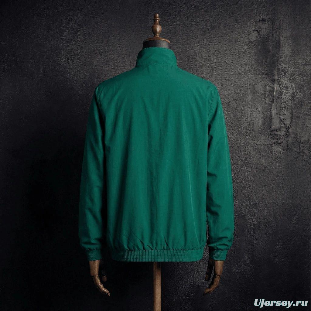 2026 Real Betis Green And Yellow  Reversible Full Zipper Jacket