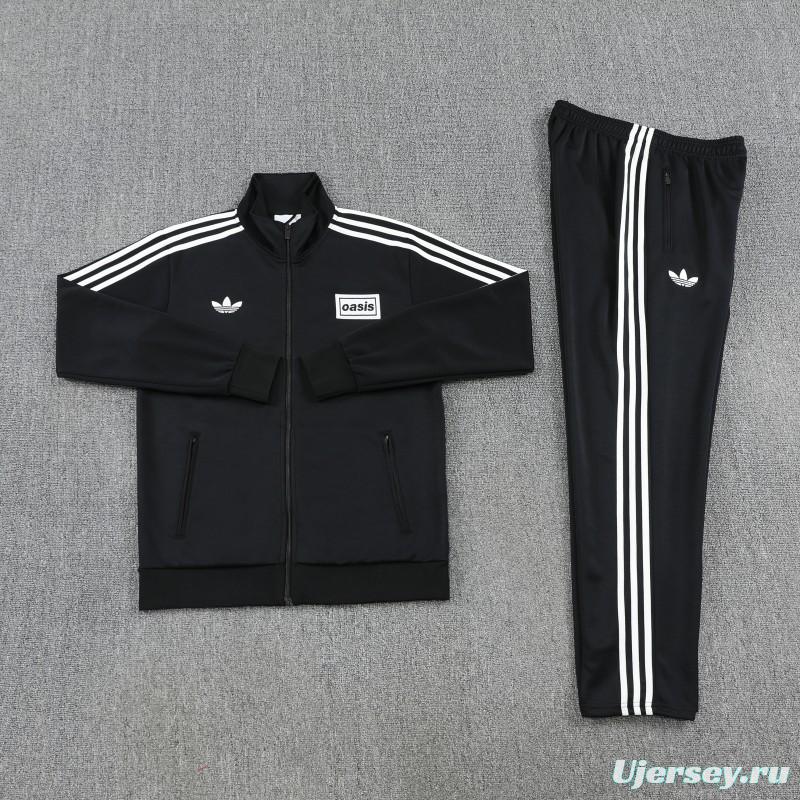 2026 Adidas Black Full Zipper Jacket + Long Pants