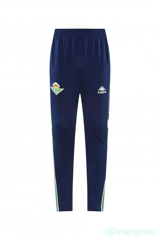 26/27 Real Betis x Kappa Navy Blue  Full Zipper Jacket Tracksuit + Long Pants