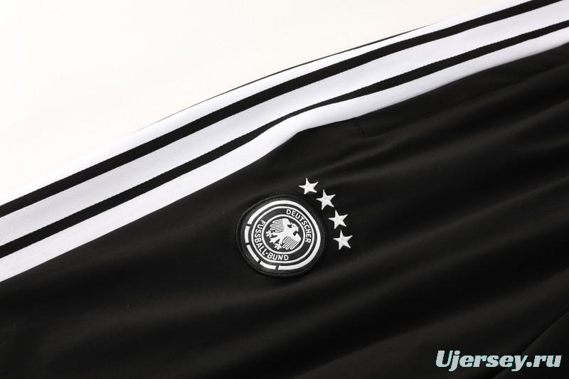2026 Germany Hoodie Black Full Zipper Windbreaker + Long Pants