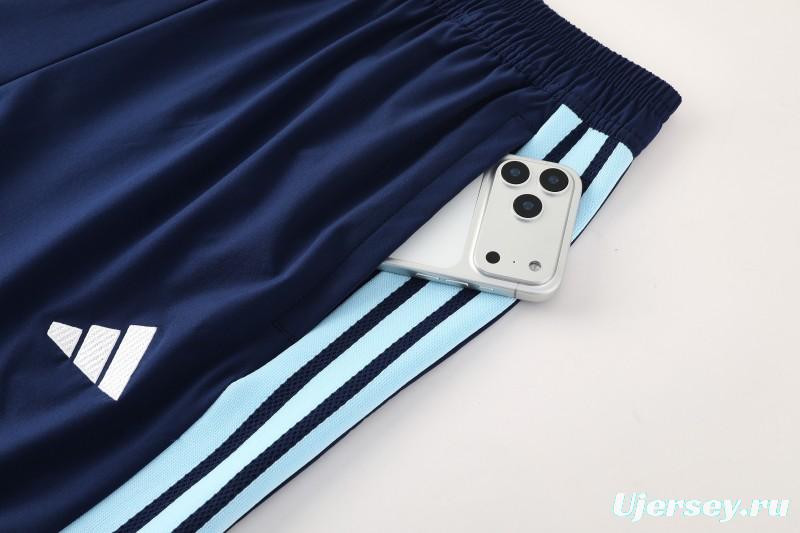 2026 Argentina Navy Blue Full Zipper Jacket + Long Pants