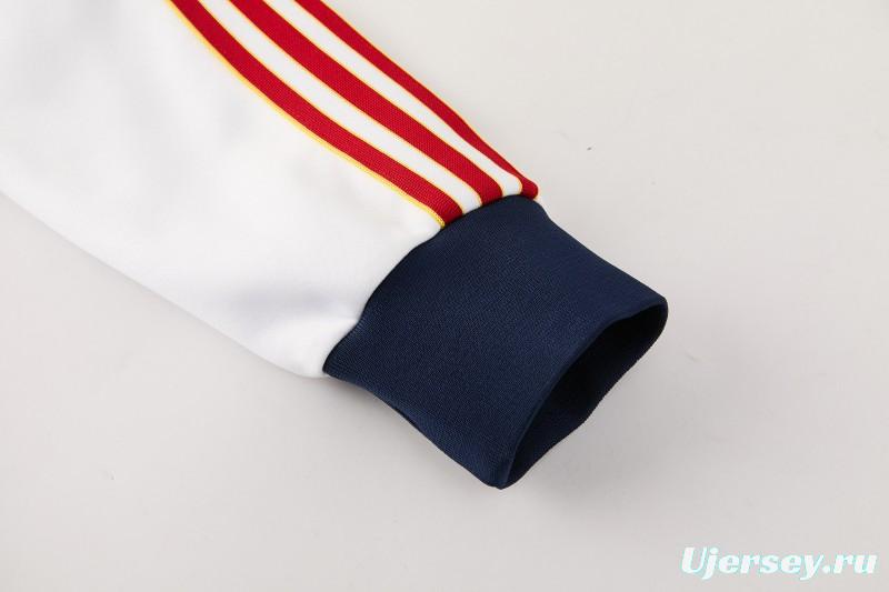 25/26 Roma White Full Zipper Jacket + Long Pants