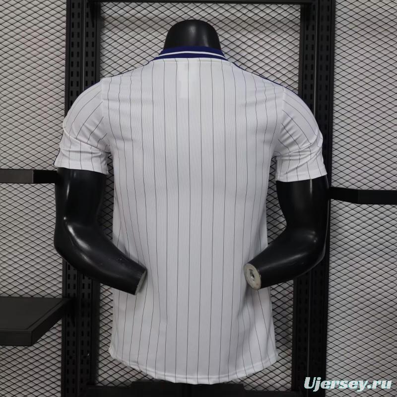 2026 Player Version Colombia White with Blue Vertical Stripe Jersey