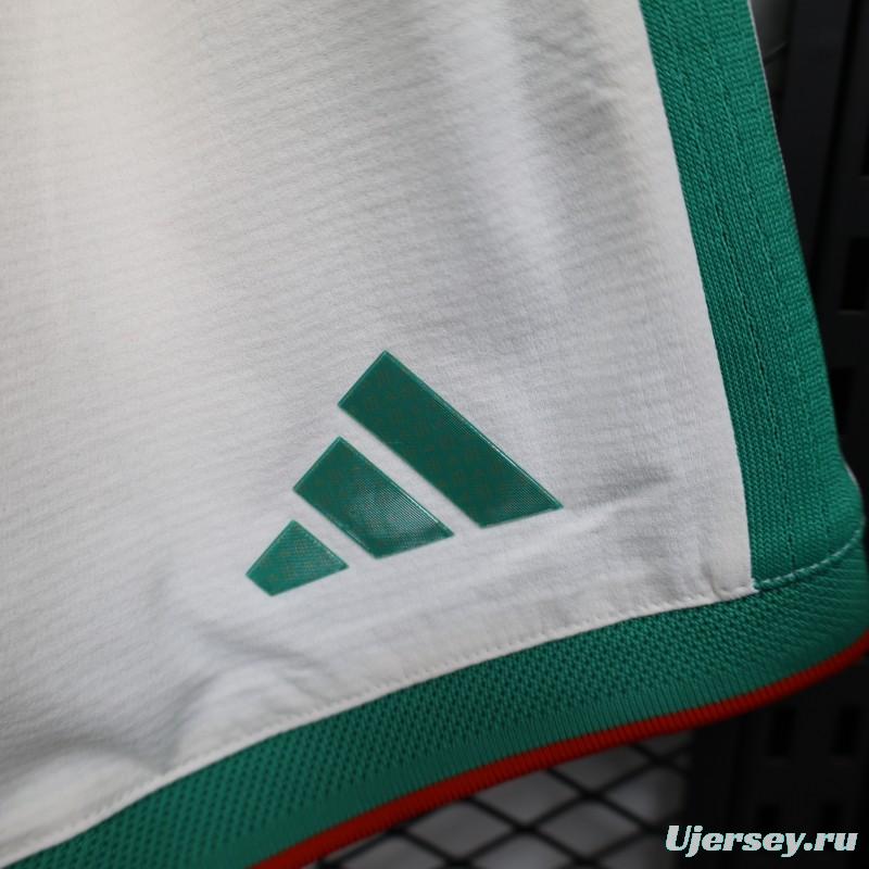 2026 Player Version Algeria White with Green Stripes Shorts