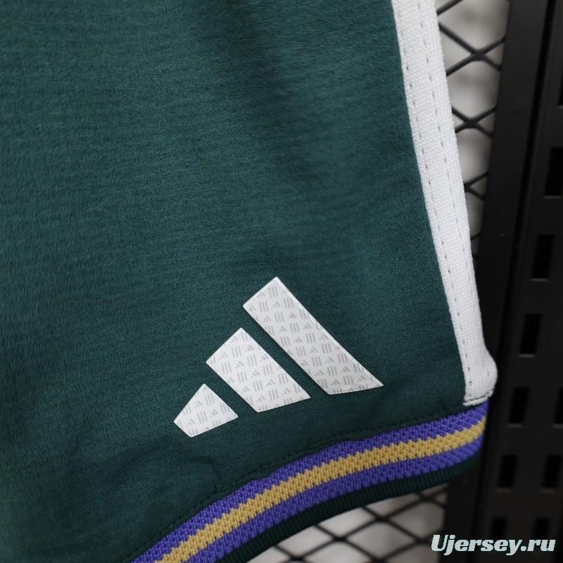2026 Player Version Saudi Arabia Green with White Side Stripes  Shorts