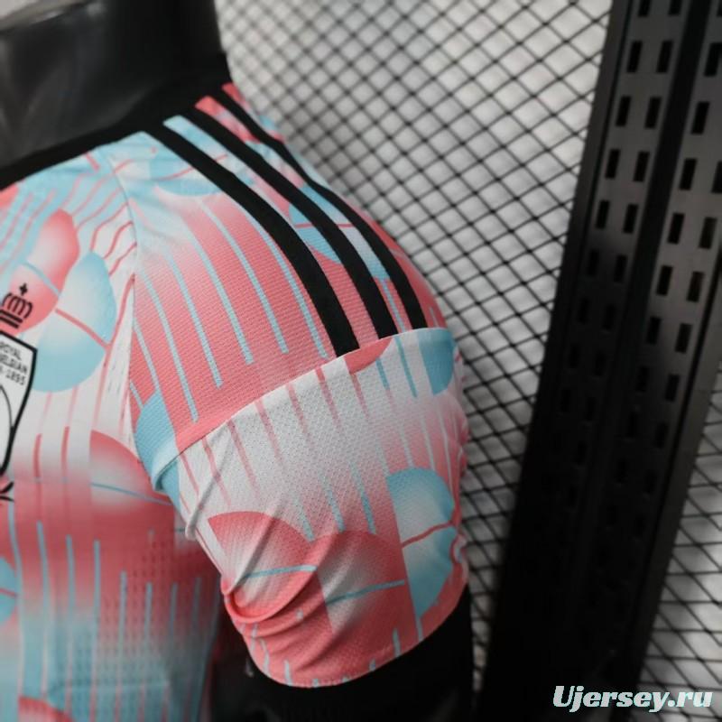 2026 Player Version Belgium Away White Pink Jersey