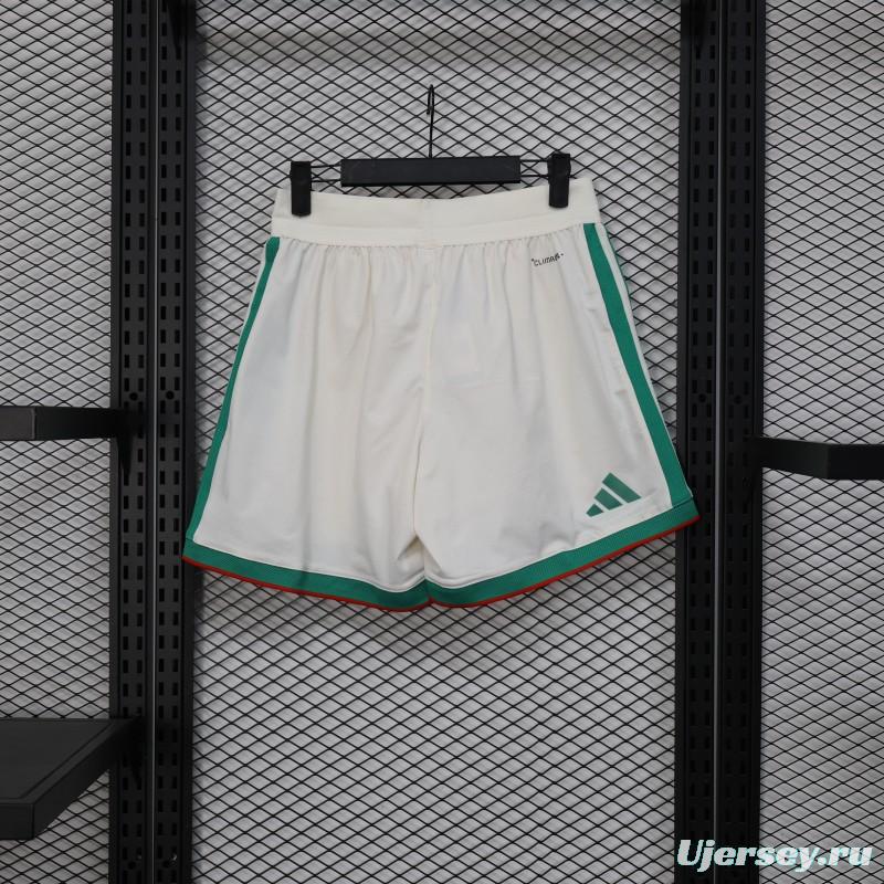 2026 Player Version Algeria White with Green Stripes Shorts
