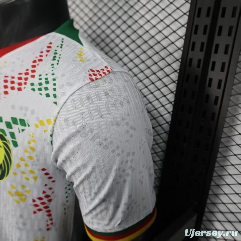 2026 Player Version Cameroon Home White with Red, Dot Pattern Jersey