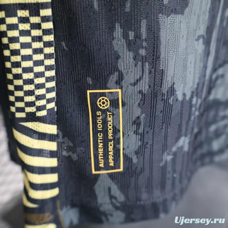 2026 Player Version Portugal Dark Grey with Abstract Graphic Pattern Jersey