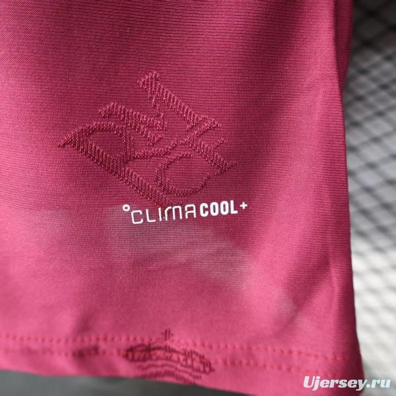 Player Version 25/26 Real Madrid Burgundy with All-Over Crest Pattern Jersey