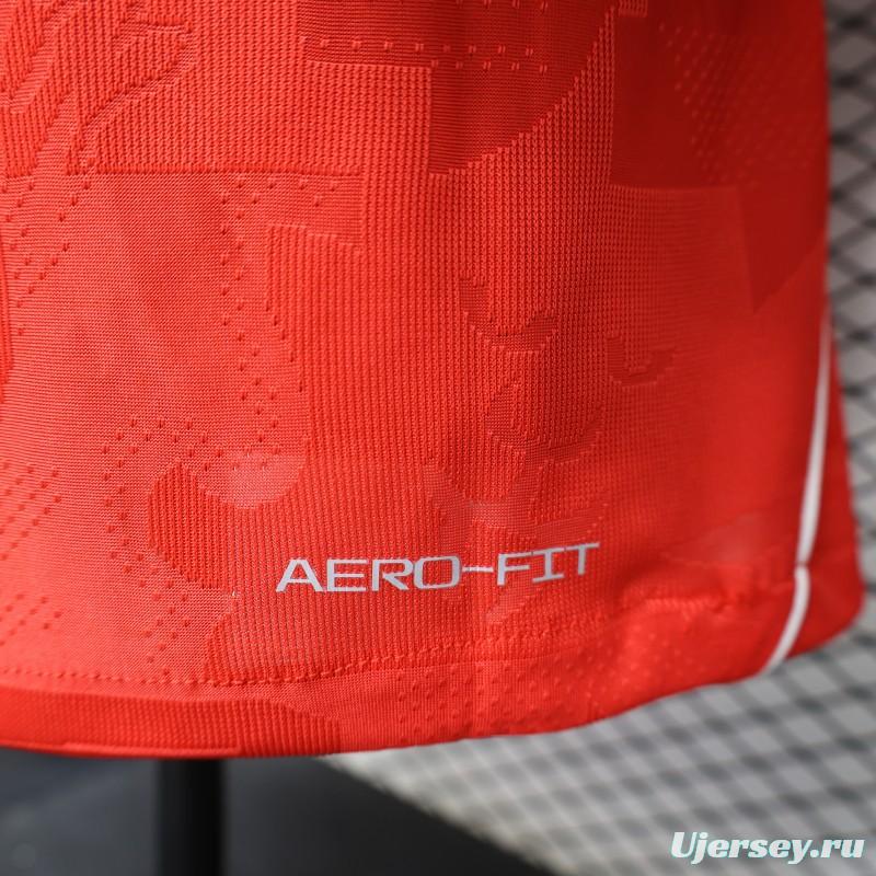 2026 Player Version England Red with Abstract Graphic Pattern Jersey