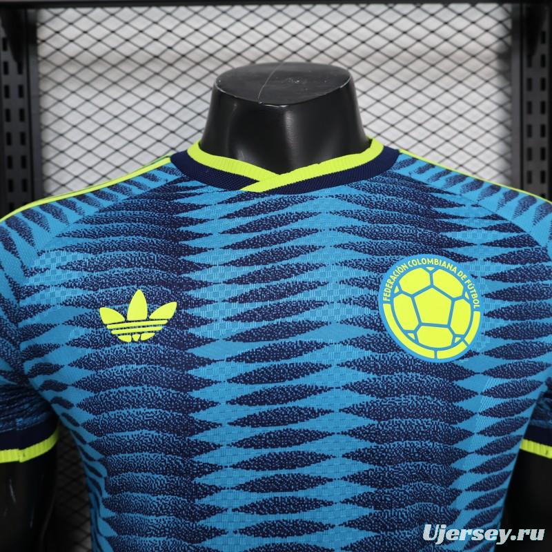 2026 Player Version Colombia Blue with Wavy Zigzag Pattern Jersey