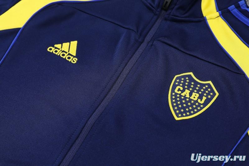 26/27 Boca Juniors Navy Blue Full Zipper Jacket Tracksuit + Long Pants
