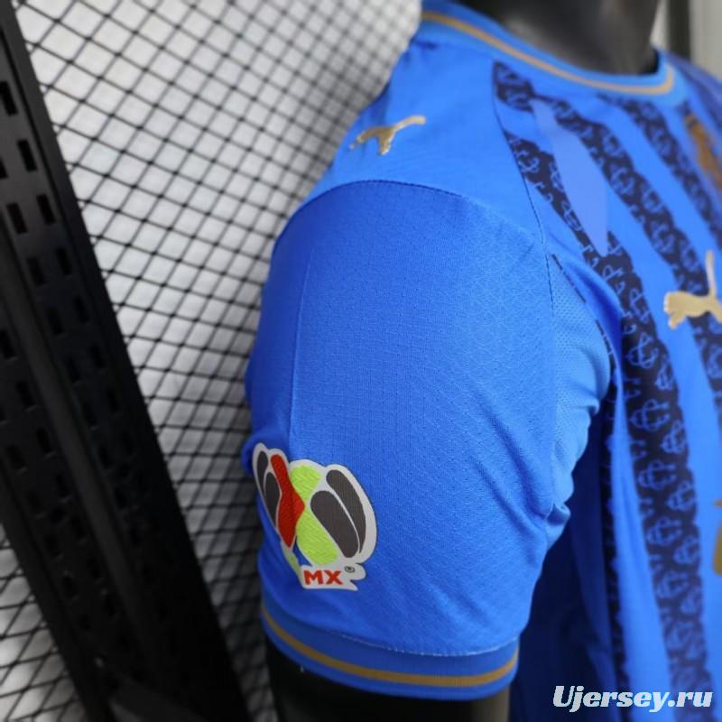 Player Version 26/27 Chivas Guadalajara Away Blue with Dark Stripe Pattern Jersey