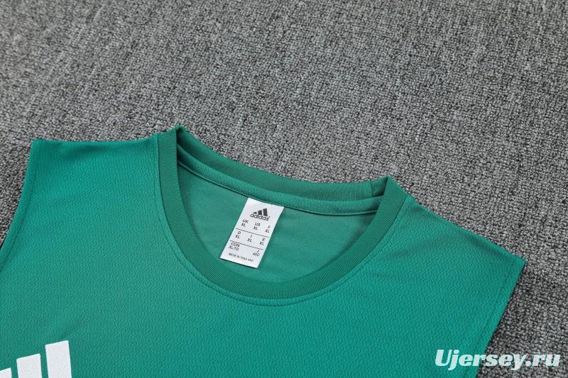 26/27 Liverpool  Green Sleeveless Training Vest + Black Shorts Set