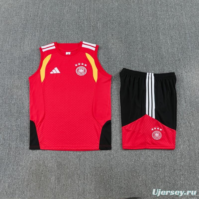26/27 Germany Red  Sleeveless Training Vest +Shorts Set