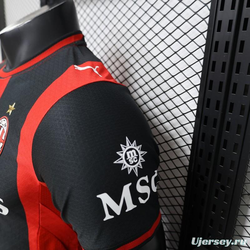 Player Version 26/27 AC Milan Red & Black Vertical Stripe Home Jersey